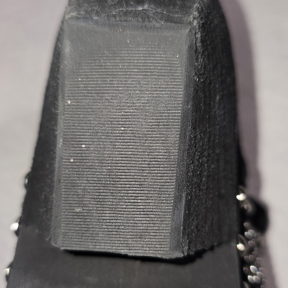 Jeffrey Campbell Oxnard ST Black Suede Studded Metal Toe Booties Size 10 - Picture 7 of 10